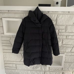 Zara MIDI Navy Puffer Coat Size XS